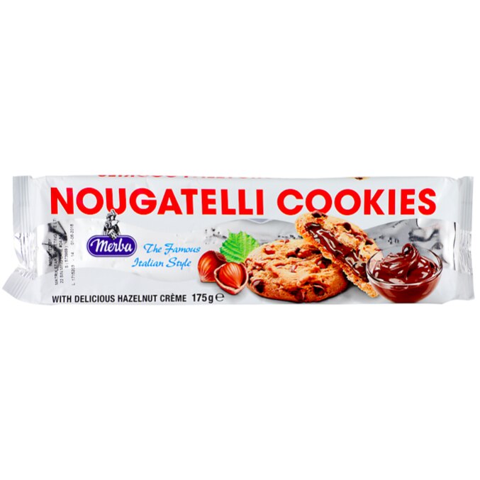 Biscuiti Nougatelli Merba, 175g