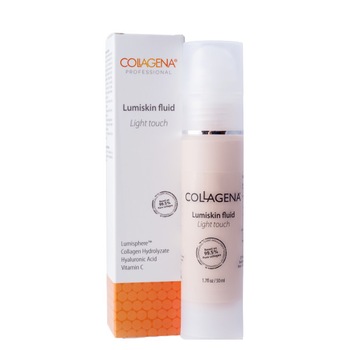 Fluid depigmentate pentru piele sensibila, normala si mixt, Collagena, cu Colagen si Acid Hialuronic, 50 ml Fluid depigmentate pentru piele sensibila, normala si mixt, Collagena, cu Colagen si Acid Hialuronic, 50 ml