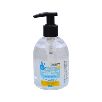 Solutie hidroacoolica igienizanta pentru maini cu 70% alcool POMPITA, 250 ml Solutie hidroacoolica igienizanta pentru maini cu 70% alcool POMPITA, 250 ml