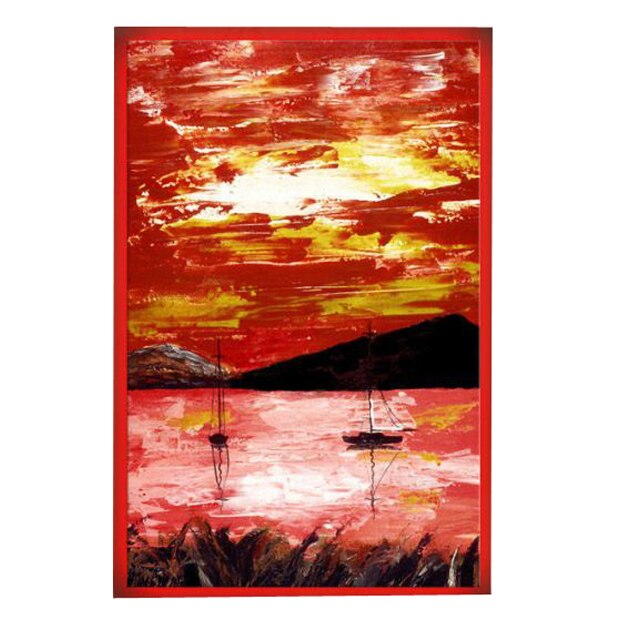 Tablou canvas decorativ peisaj cu banda led,45X70 cm