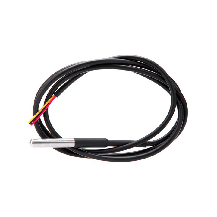 Arduino Clone DS18B20 Hőmérséklet-érzékelő, Vízálló, Dugó nélkül, Kábel hosszúság 2 m