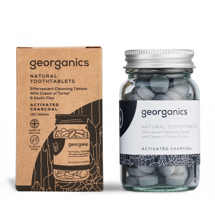 Faszén tabletta fogkrém, Georganics, 120 db