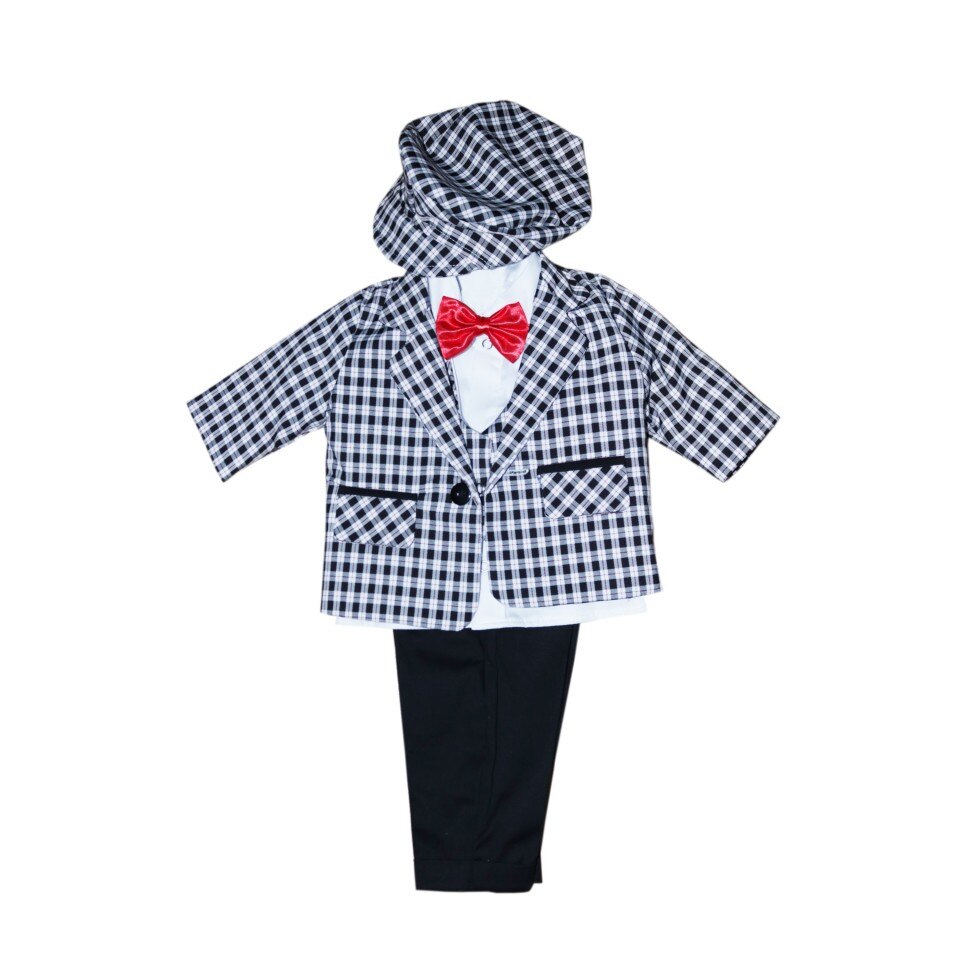 Costum pentru baieti, 5 piese, negru-gri, dae6935