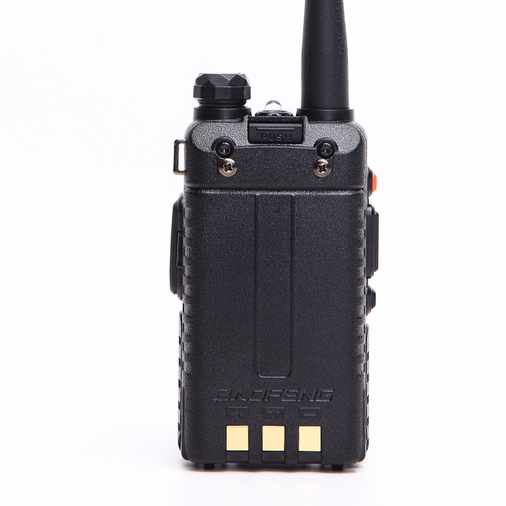 Statie radio portabila emisie receptie, Walkie Talkie, Baofeng UV-5R, Casca cu microfon originala