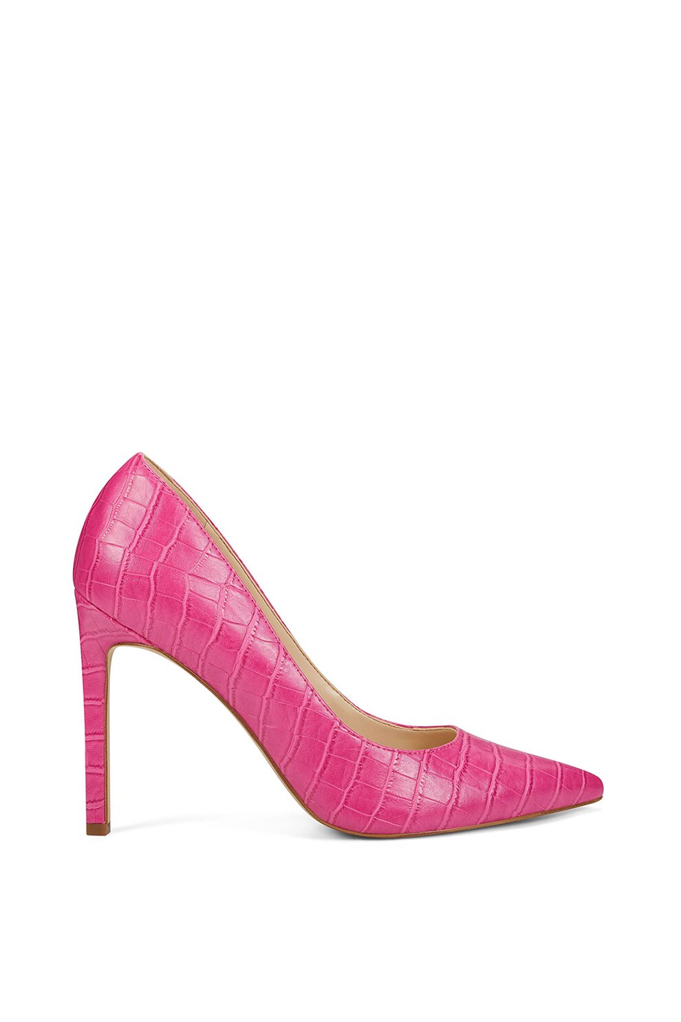NINE WEST, Pantofi de piele ecologica, cu varf ascutit Tatiana, Roz aprins, 9