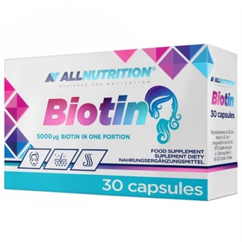 Biotina, Vitamina B7, Biotin 5000 mcg - 30 capsule (30 doze) Biotina, Vitamina B7, Biotin 5000 mcg - 30 capsule (30 doze)