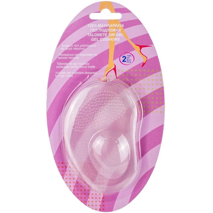 Set 2 talonete de gel transparente proiectate pentru tocuri inalte, DecorCasa