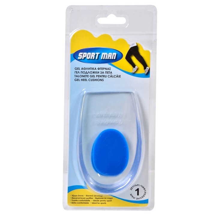 Set 2 talonete gel pentru calcaie Sport Man, DecorCasa