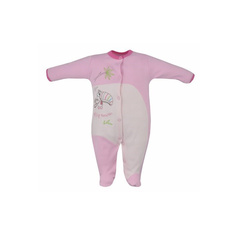 Salopeta cu maneca lunga pentru fete Koala Tukan B01-058R, Roz, 68 cm