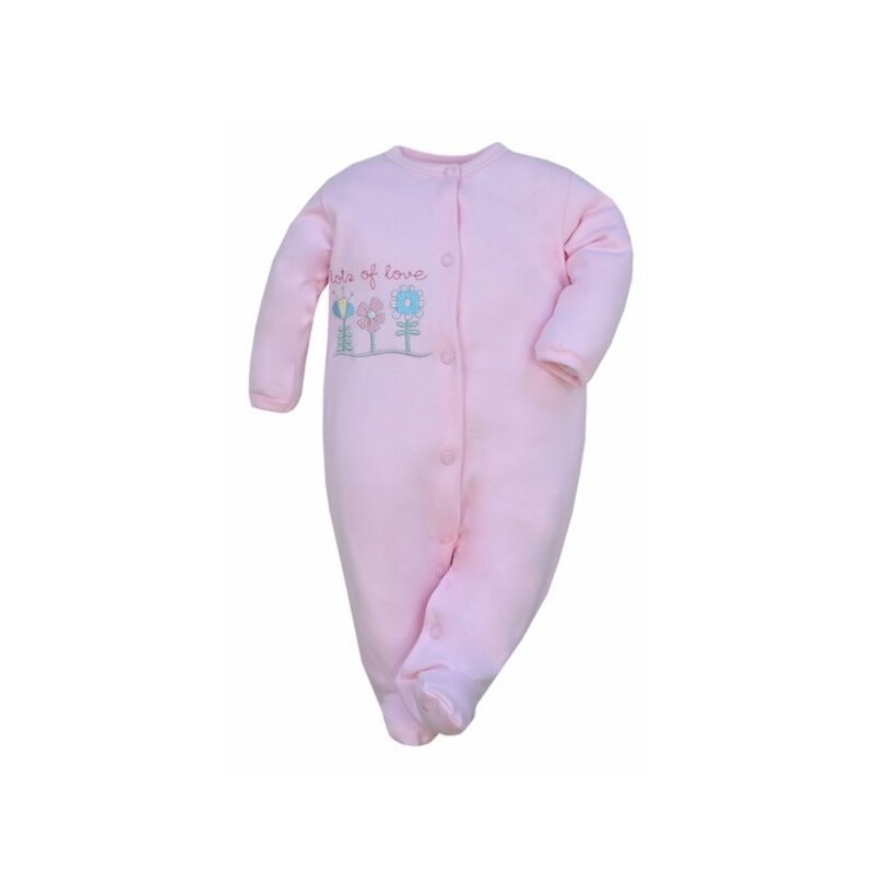 Salopeta cu maneca lunga pentru fete Koala Flower A01-025R1, Roz, 68 cm