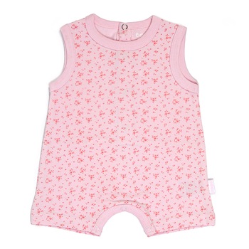 Salopeta Babybol bebe fetita, imprimeu flori, roz, 1 luna , 56 cm Salopeta Babybol bebe fetita, imprimeu flori, roz, 1 luna , 56 cm