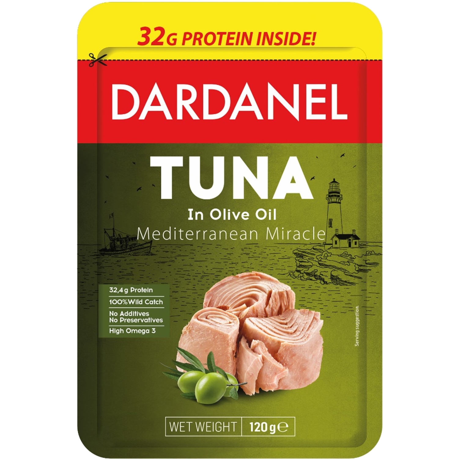 Ton in ulei de masline Dardanel, 120g