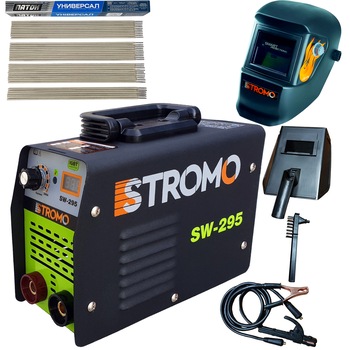 Set complet Invertor STROMO SW-295A + Masca sudura Automata + electrozi Paton 3mm + toate accesoriile incluse Set complet Invertor STROMO SW-295A + Masca sudura Automata + electrozi Paton 3mm + toate accesoriile incluse