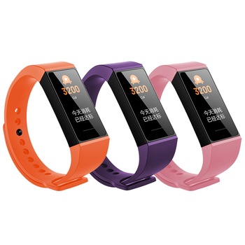 Set 3 curele sport din silicon pentru bratara fitness Xiaomi Redmi Band, roz, mov, portocaliu Set 3 curele sport din silicon pentru bratara fitness Xiaomi Redmi Band, roz, mov, portocaliu