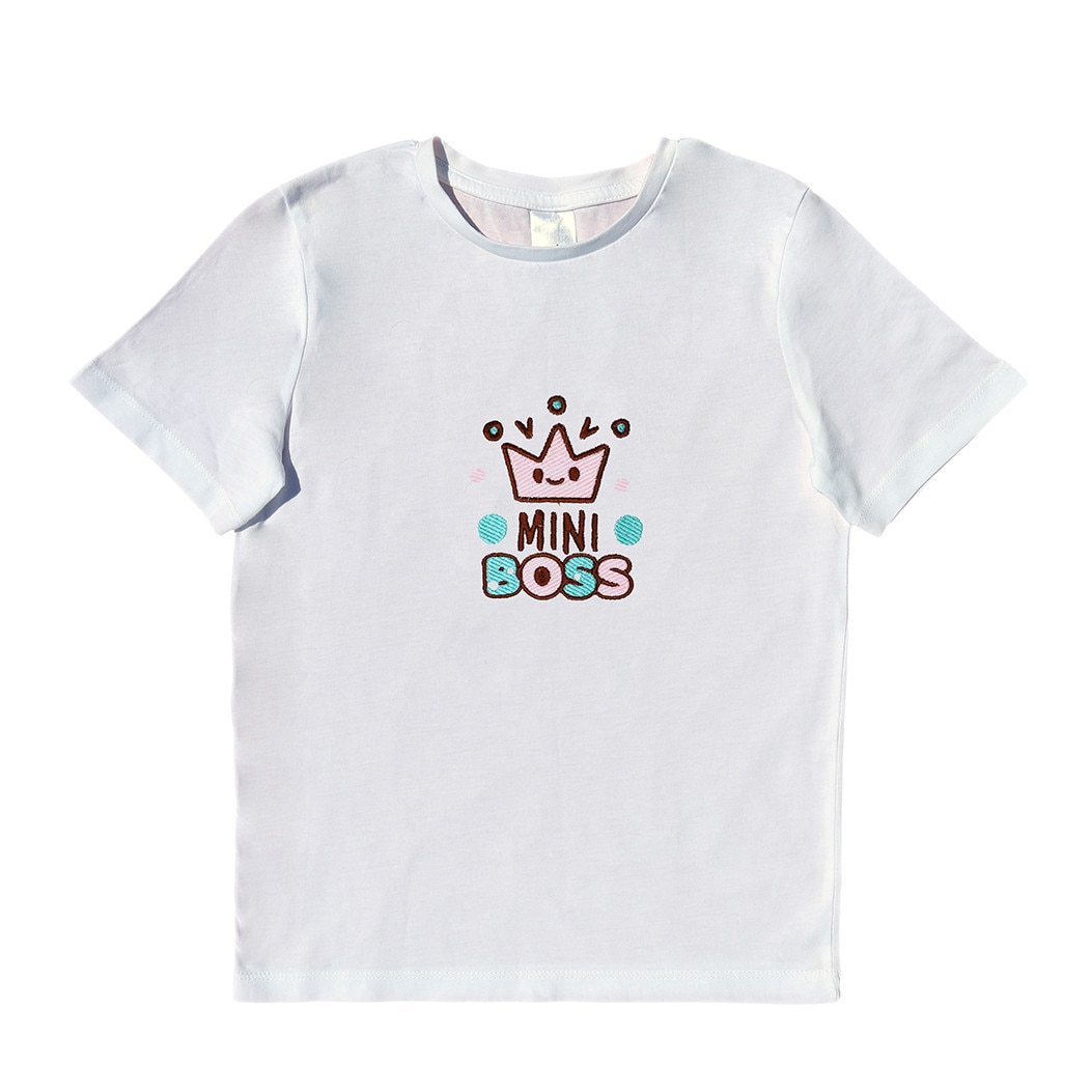 Tricou copii, LWS, bumbac organic, model micul sef steluta, Alb