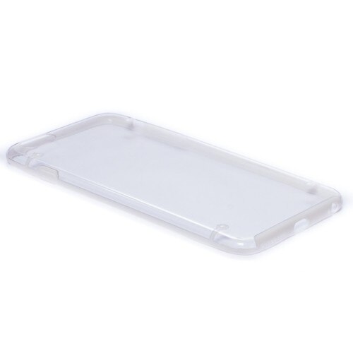 Husa Iphone 6 Plus, Transparenta cu rama alb, Silicon Ultra Subtire