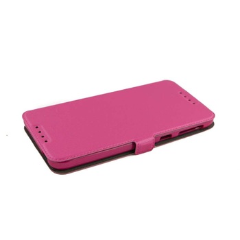 Husa Iphone 5SE / 6C, piele eco, pocket book, roz Husa Iphone 5SE / 6C, piele eco, pocket book, roz