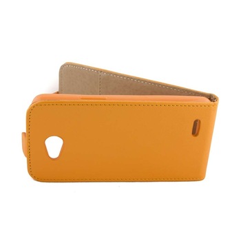 Husa Alcatel Idol 3 4.7, piele eco, flexi slim, portocaliu Husa Alcatel Idol 3 4.7, piele eco, flexi slim, portocaliu