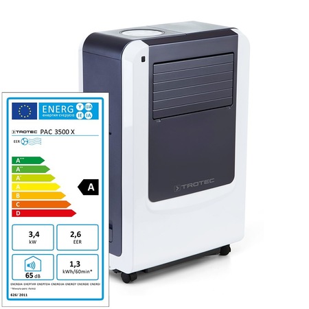 Aer conditionat portabil Trotec PAC 3500X, Capacitate racire 12000btu, Debit de aer 360mc/ora, Telecomanda cu infrarosu, Timer, Furtun evacuare inclus