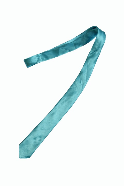 Cravata cu aspect matasos, turcoaz, 155 x 5 cm, Vivo
