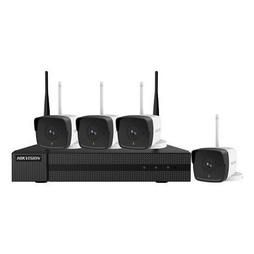 Kit Sistem de Supraveghere WIFI 4 camere Bullet 2MP + NVR - HiWatch