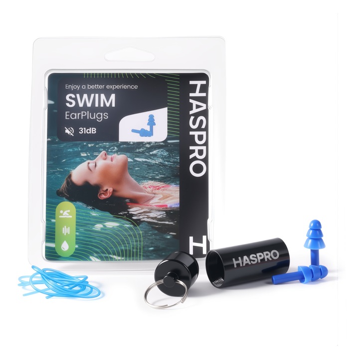 Set dopuri urechi, Haspro, Swim Universal, Silicon, Reutilizabil, Hipoalergic, Impermeabil