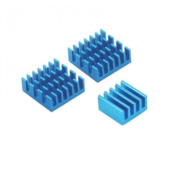 Kit 3 bucati Radiator Raspberry Pi, albastru Kit 3 bucati Radiator Raspberry Pi, albastru