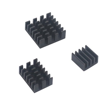 Kit 3 bucati Radiator Raspberry Pi, negru Kit 3 bucati Radiator Raspberry Pi, negru