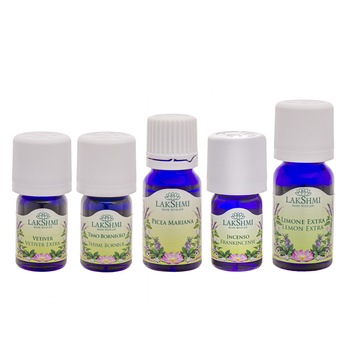 Set uleiuri esentiale 100% pure Lakshmi, tratament alternativ pentru sistemul imunitar slabit, 5 bucati, 35 ml Set uleiuri esentiale 100% pure Lakshmi, tratament alternativ pentru sistemul imunitar slabit, 5 bucati, 35 ml