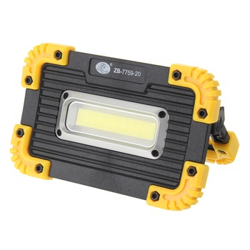 Proiector LED portabil cu acumulator sau baterie 3xAAA, 400 lm, 6500K, IP44, dreptunghi Proiector LED portabil cu acumulator sau baterie 3xAAA, 400 lm, 6500K, IP44, dreptunghi