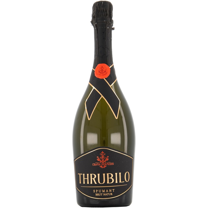 Vin Spumant Hermeziu Thrubilo Natur, Alb Brut Natur, 0.75L