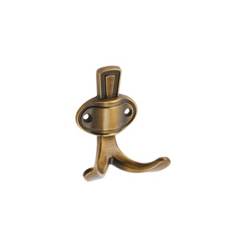 Cuier model CORUNA, 2 carlige, finisaj bronz Cuier model CORUNA, 2 carlige, finisaj bronz