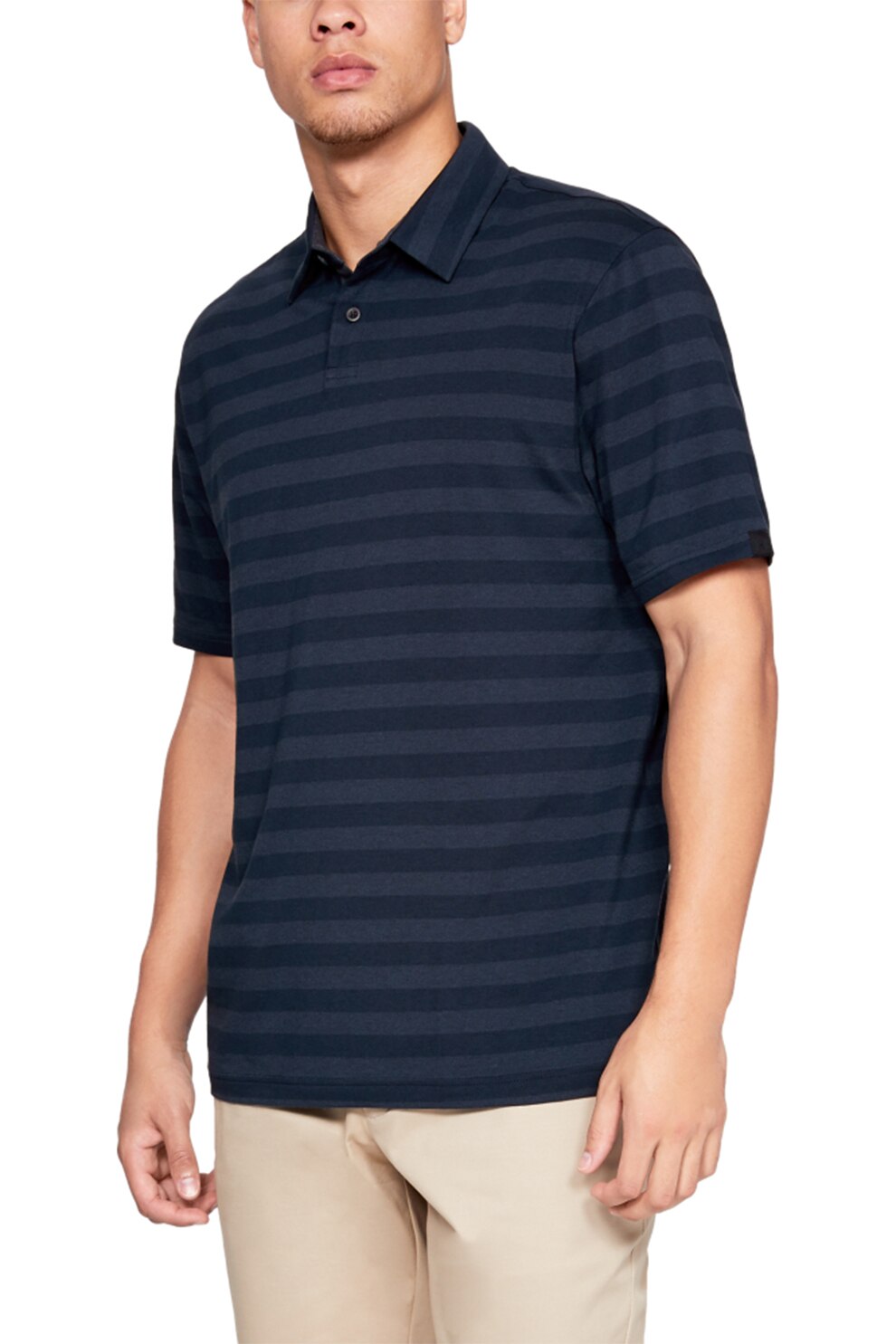 Under Armour, Tricou polo pentru golf Scramble, Bleumarin