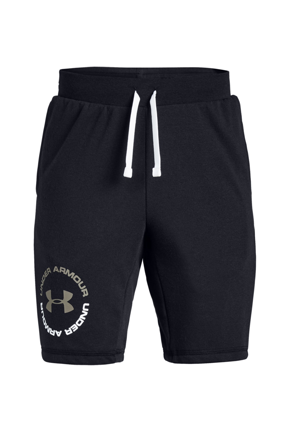 Under Armour, Pantaloni scurti pentru fitness, cu snur Rival Fitness, Negru