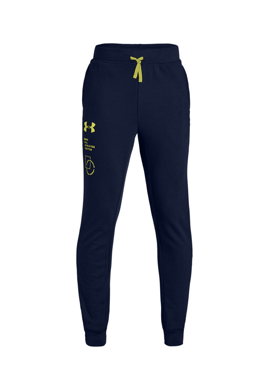 Under Armour, Pantaloni pentru fitness Rival 2, Bleumarin/Galben