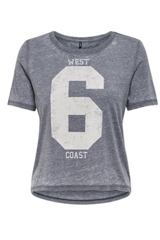 Tricou casual cu maneci scurte, Only Bella, Poliester, Gri, XS EU Tricou casual cu maneci scurte, Only Bella, Poliester, Gri, XS EU