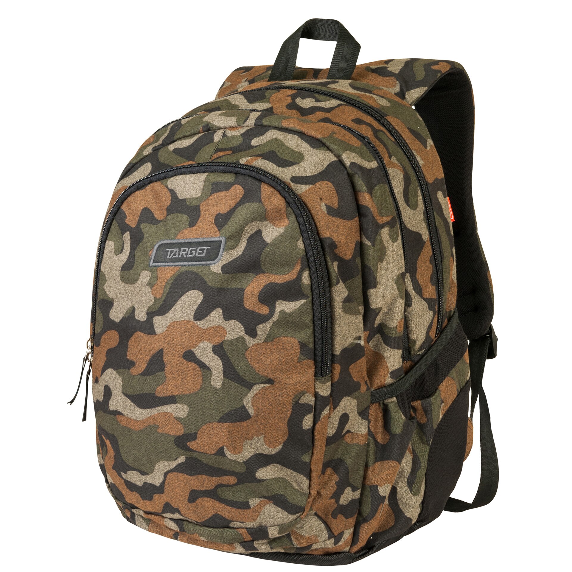 Ghiozdan 3 Zip Duel, TARGET, Poliester, Multicolor, 26L, 45x18x32cm