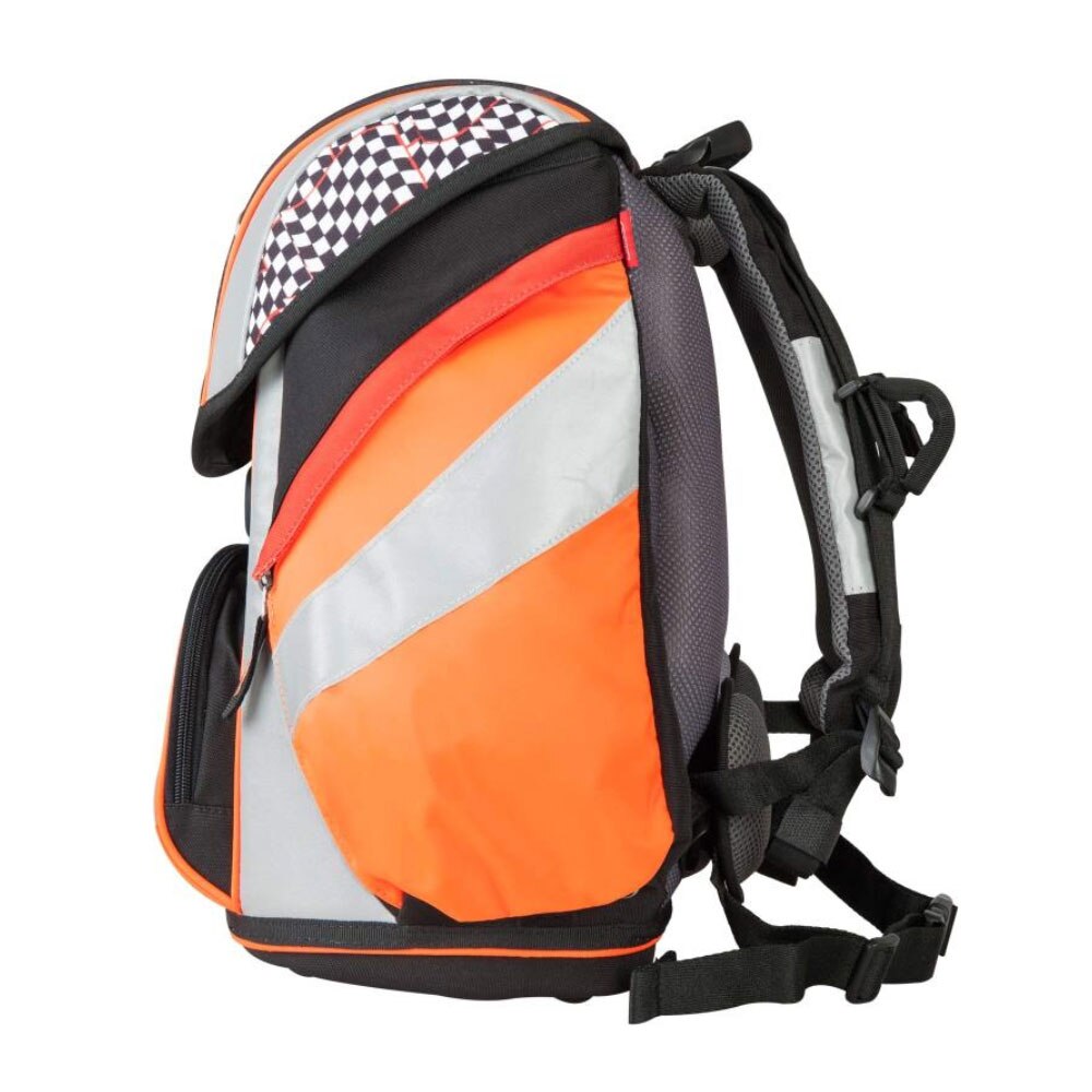 Ghiozdan Reflex Formula, TARGET, Poliester, Negru/ Portocaliu, 22L