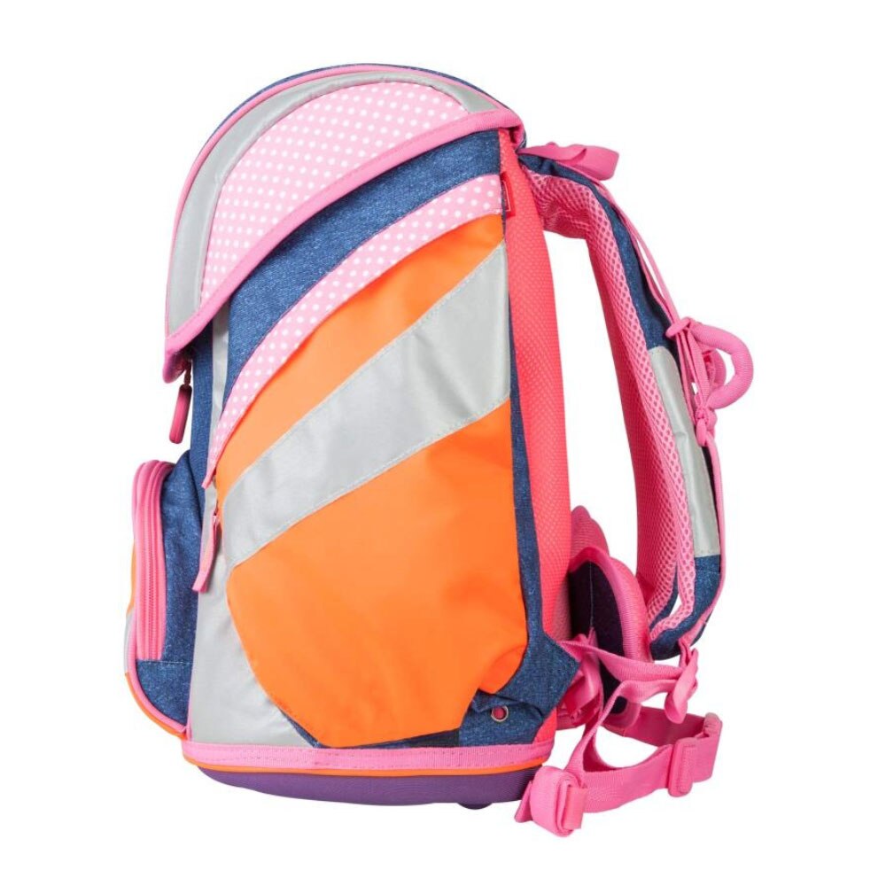 Ghiozdan Reflex Jeans Flower, TARGET, Poliester, Multicolor, 22L