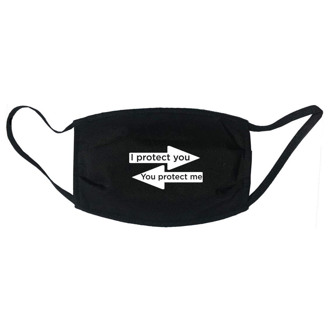 Masca personalizata Mayka reutilizabila, din material textil, cu imprimeu ”I protect you - you protect me