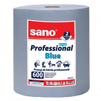 Prosop din hartie Sano Professional Blue 2 straturi 600 foi Prosop din hartie Sano Professional Blue 2 straturi 600 foi