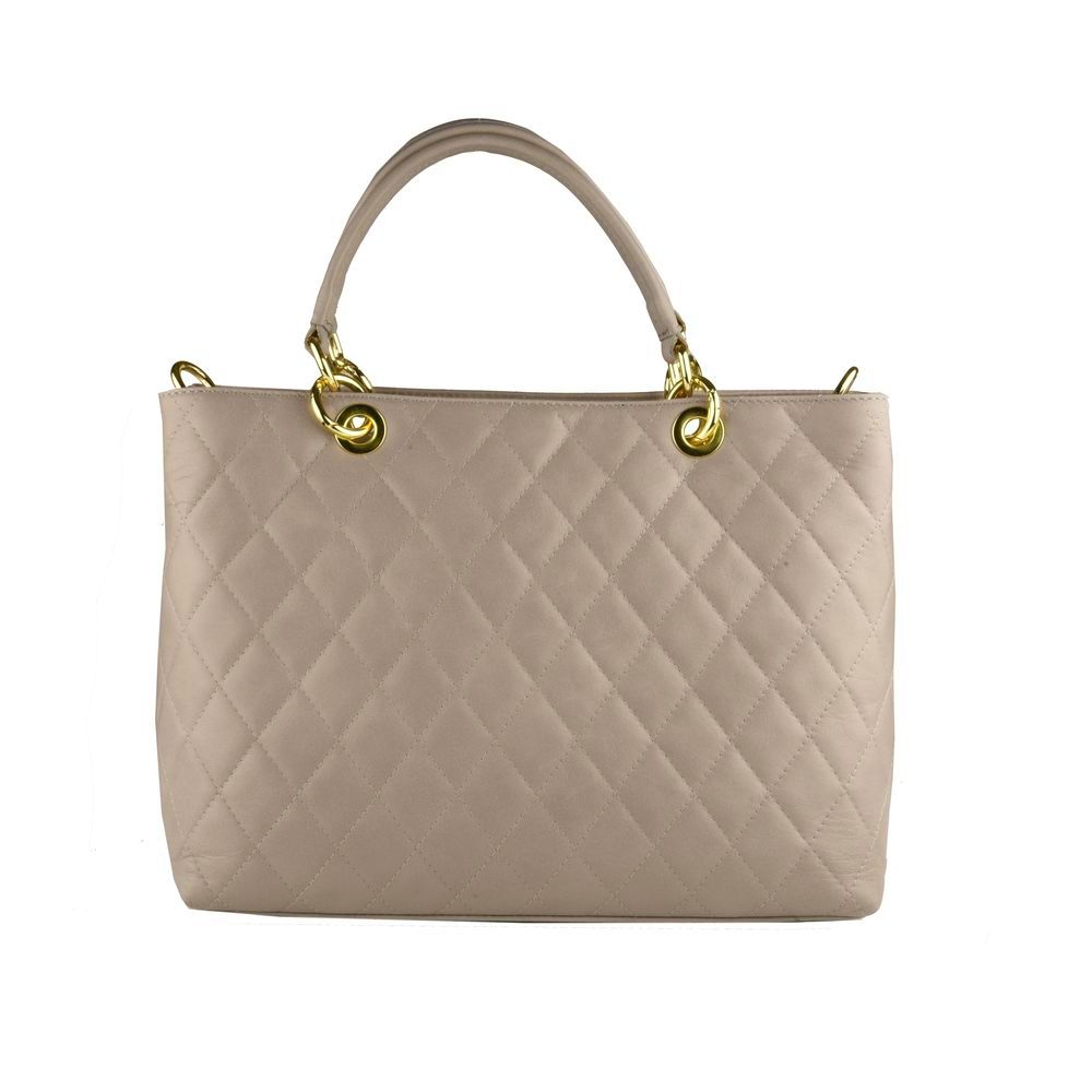 Geanta Emilio Masi, de dama, eleganta, din piele naturala matlasata 668626B,bej