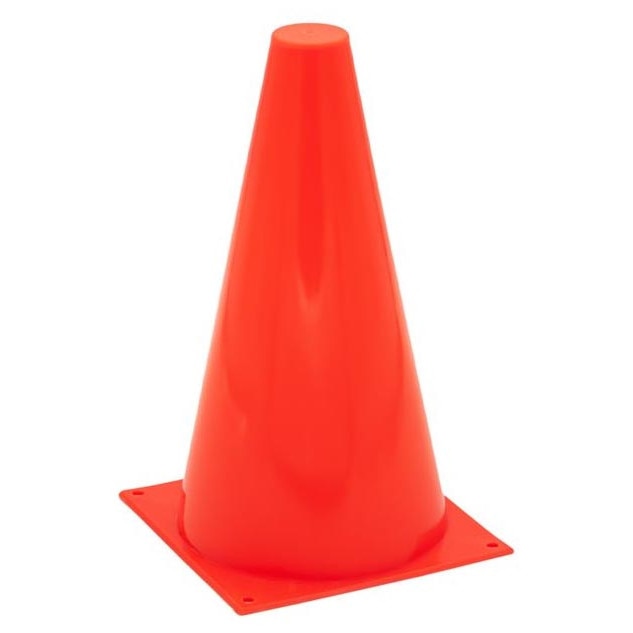 Set 2 jaloane tip conuri pentru antrenamente sportive LiveUp, Plastic, 13x24 cm, Portocaliu