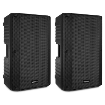 Set boxe active, 15”, 2x250W RMS, LED, Bluetooth/USB, Vonyx VSA150S Set boxe active, 15”, 2x250W RMS, LED, Bluetooth/USB, Vonyx VSA150S
