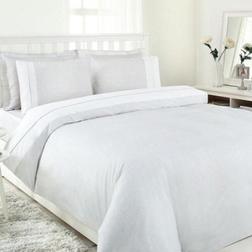 Lenjerie de pat Linen Soft Bej, 100% Bumbac, 6 piese, 2 persoane, 240X260/50X70