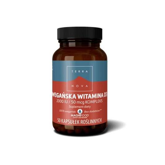 Supliment alimentar Terranova Vitamina Vegana D3 2000 IU, 50 capsule vegetale