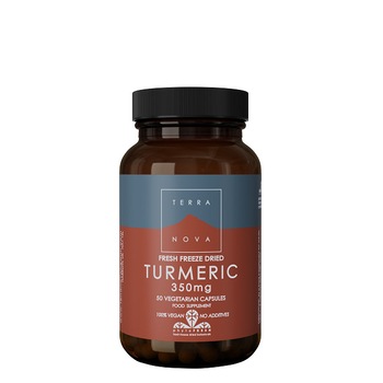 Turmeric 350 mg, pulbere vegetala liofilizata, Terranova, 50 cps, 100% vegan, fara aditivi Turmeric 350 mg, pulbere vegetala liofilizata, Terranova, 50 cps, 100% vegan, fara aditivi