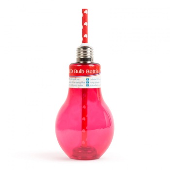 Pahar Party cu LED multicolor, model bec, cu pai din hartie, 400 ml, Ø15 x 76 mm, rosu Pahar Party cu LED multicolor, model bec, cu pai din hartie, 400 ml, Ø15 x 76 mm, rosu