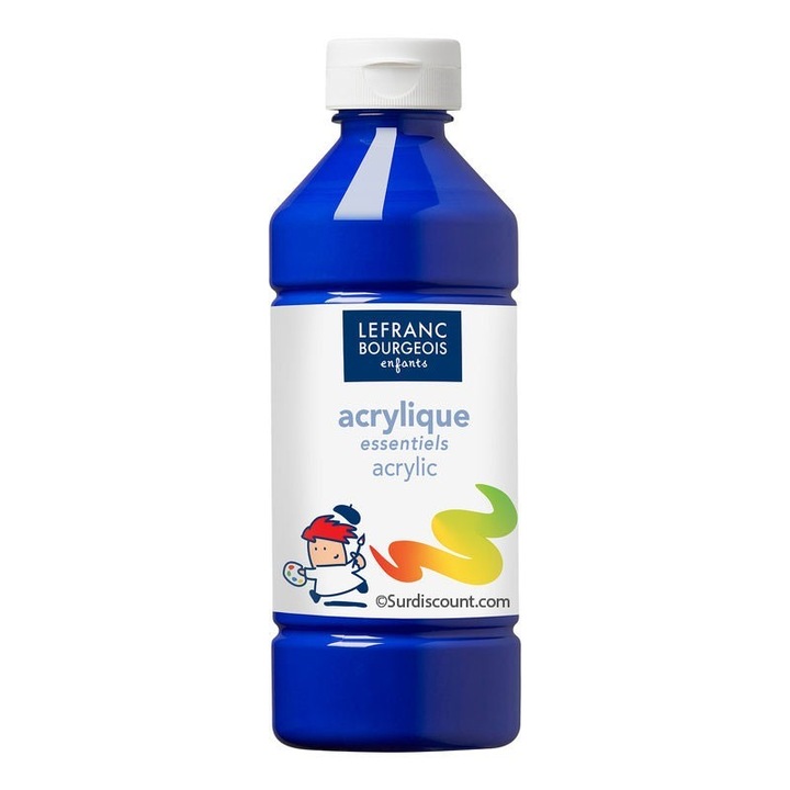 Culoare acrilica, Lefranc & Bourgeois, albastru inchis, 500ml
