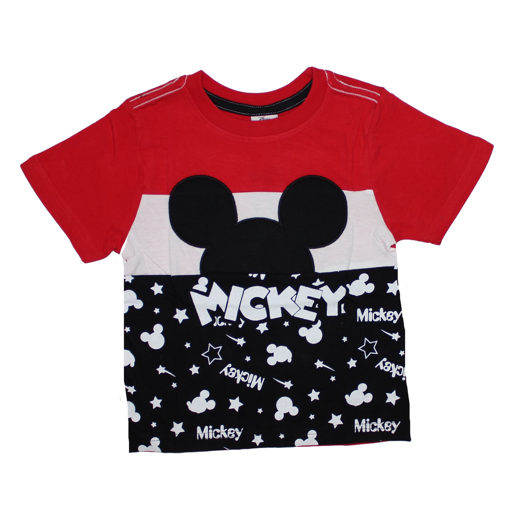 Tricou Mickey, rosu cu negru